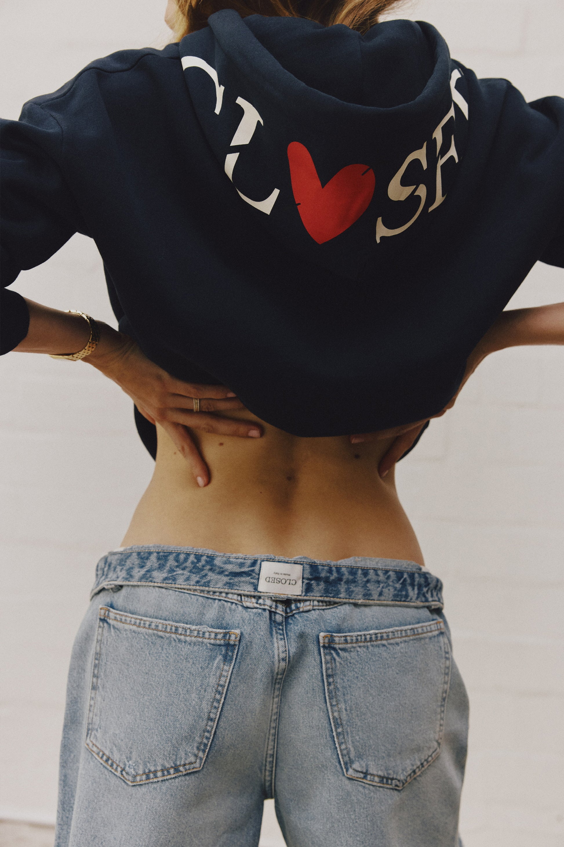 Hoodie 'Heart' in NavyClosed x Anita Hass - Anita Hass