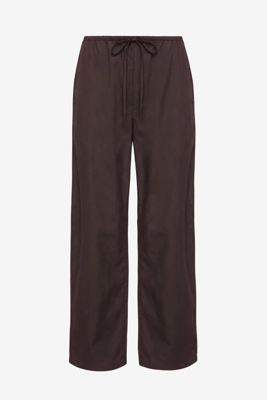 Kyoto Drawstring Pants in Chocolate