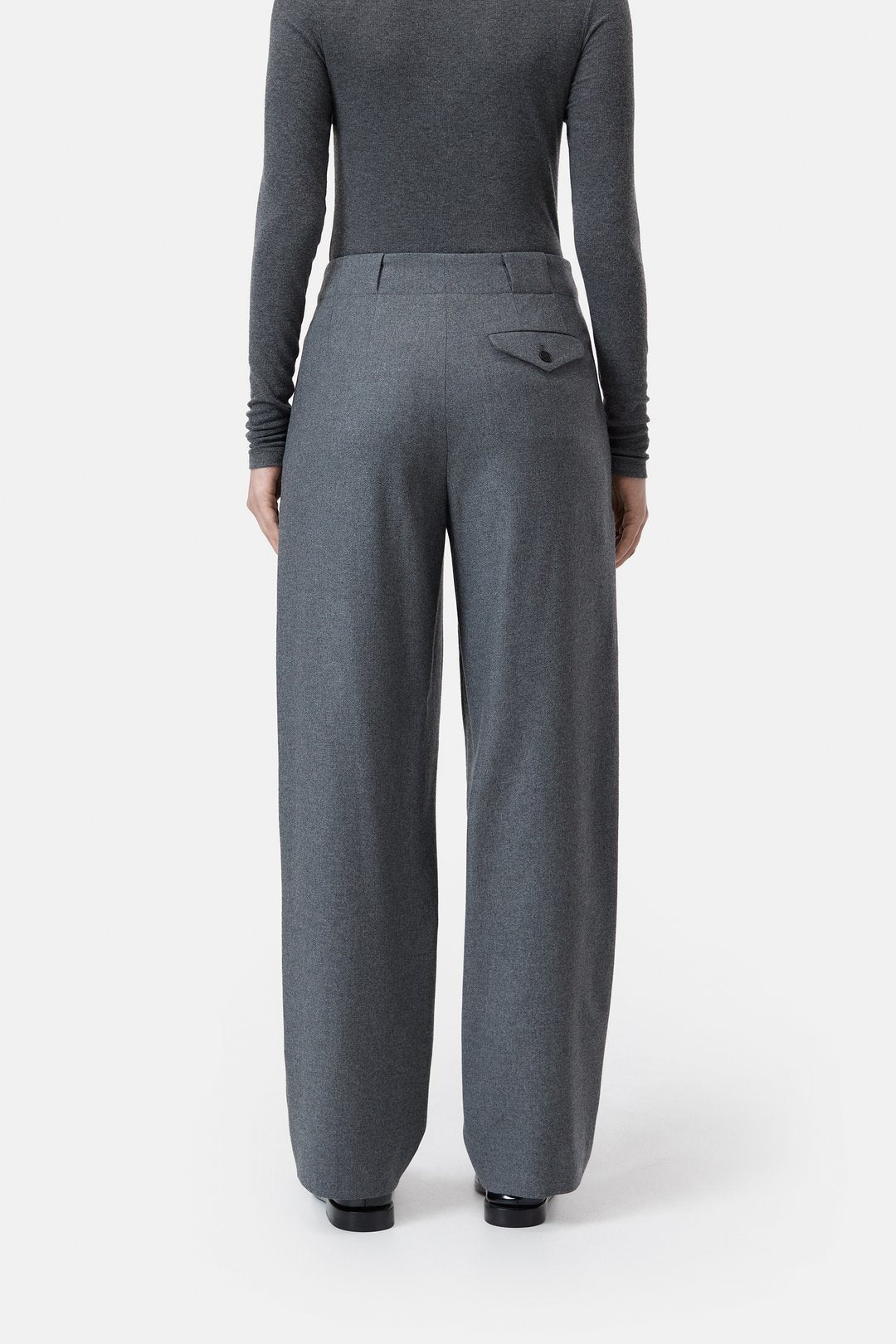 Hose Mawson in Dark Grey MelangeClosed - Anita Hass