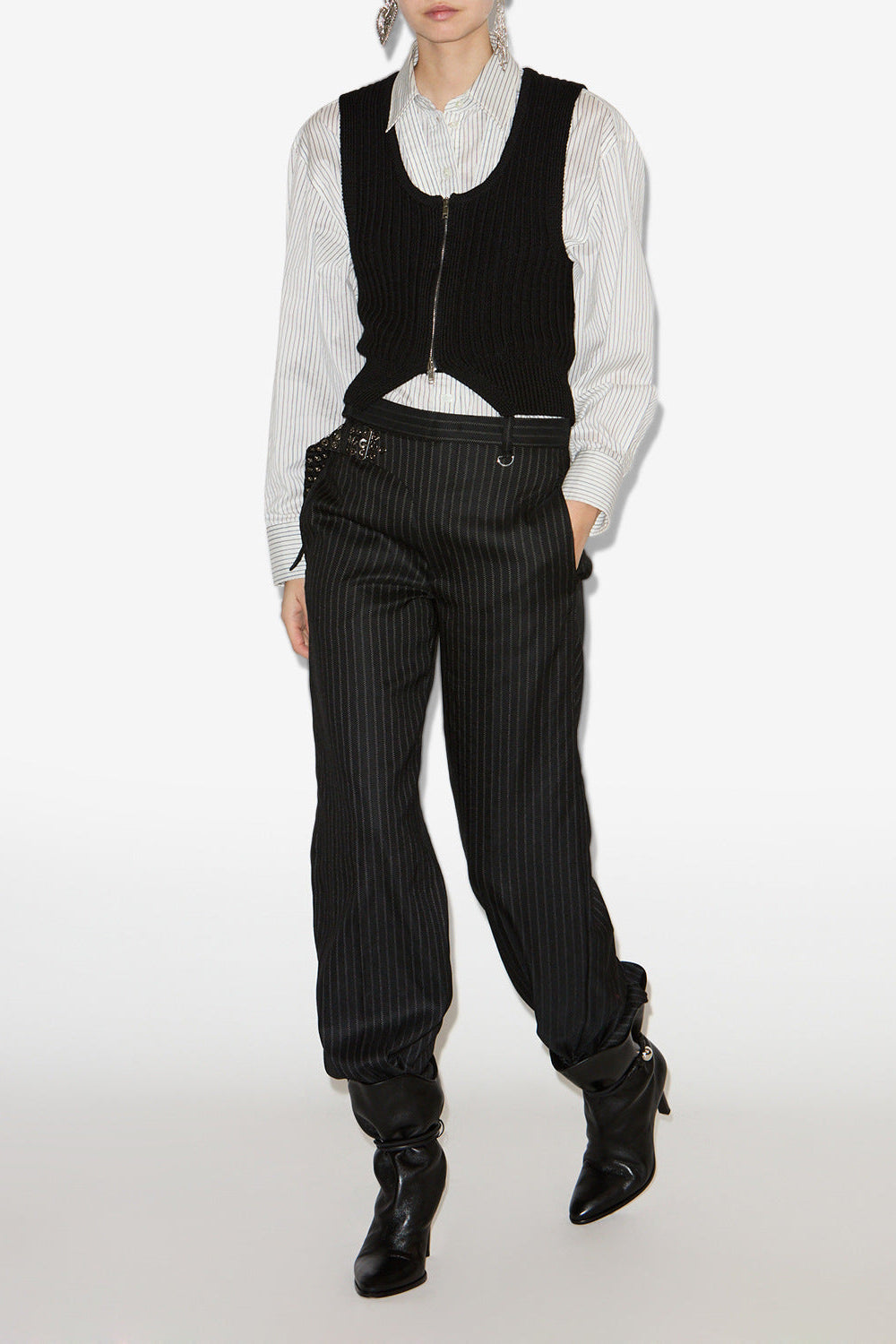 Hose Noanne in Pinstripe BlackIsabel Marant - Anita Hass