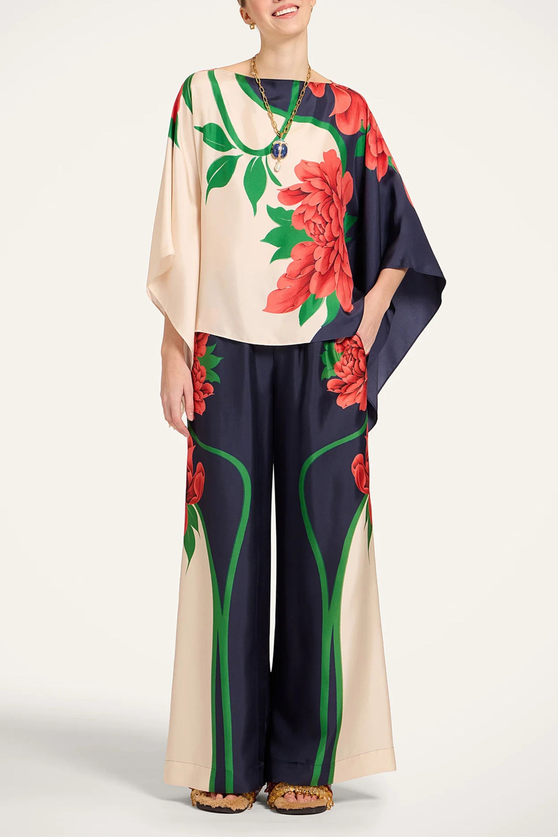 Hose Palazzo in Queen Peony BlueLa Double J - Anita Hass