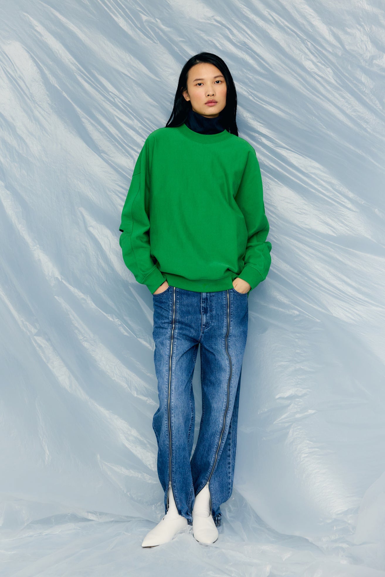 Hose Zipped Jogger in Classic BlueTibi - Anita Hass