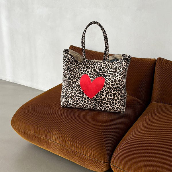 Shopper 'Heart' en léopard
