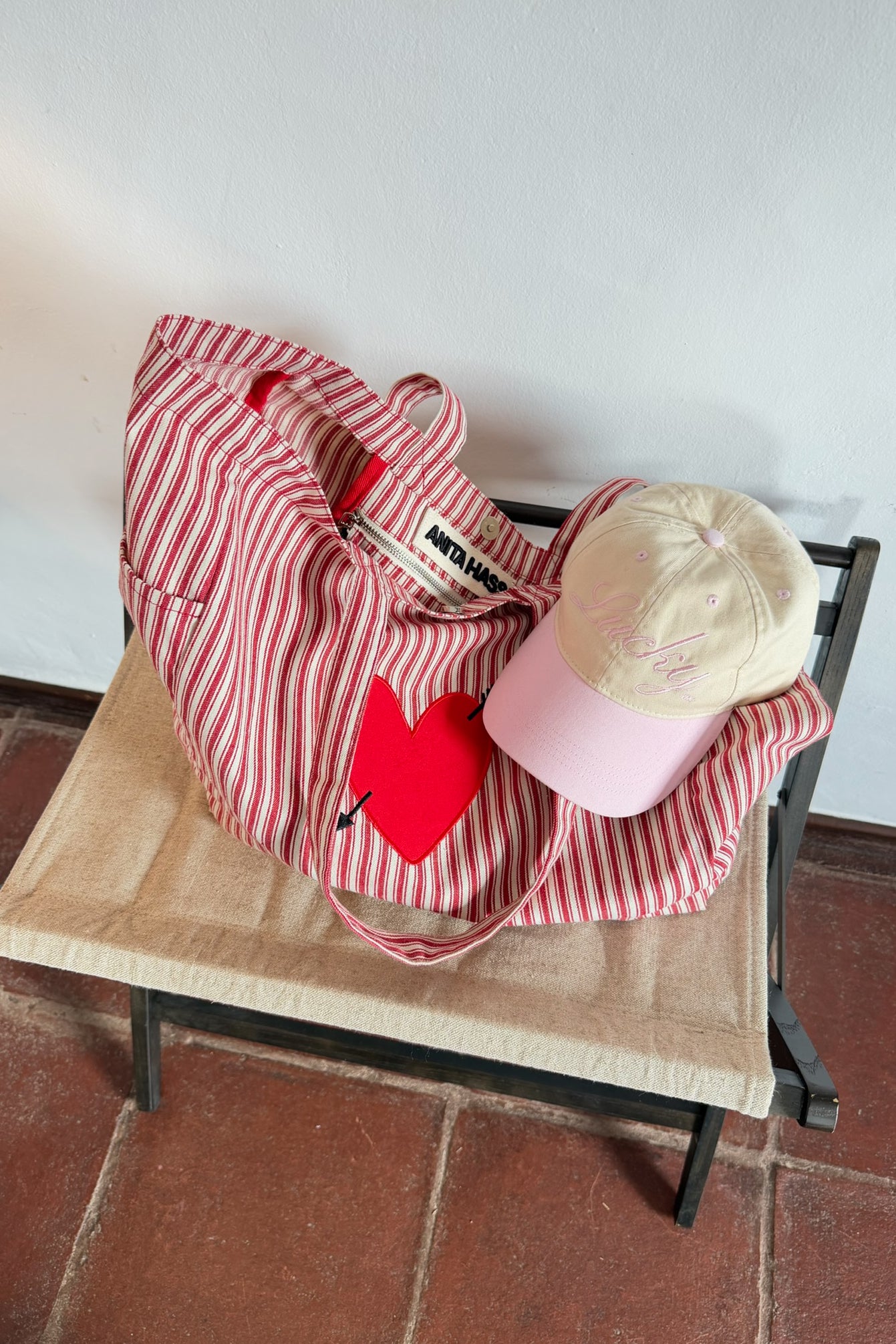 Cap Lucky in Ivory/BlushAnita Hass - Anita Hass
