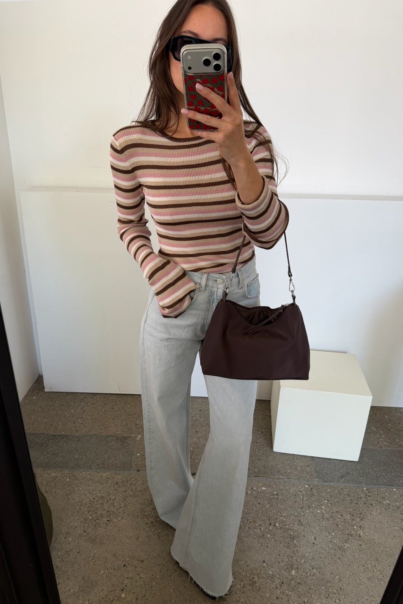 Bolsa Day & Night de nailon marrón