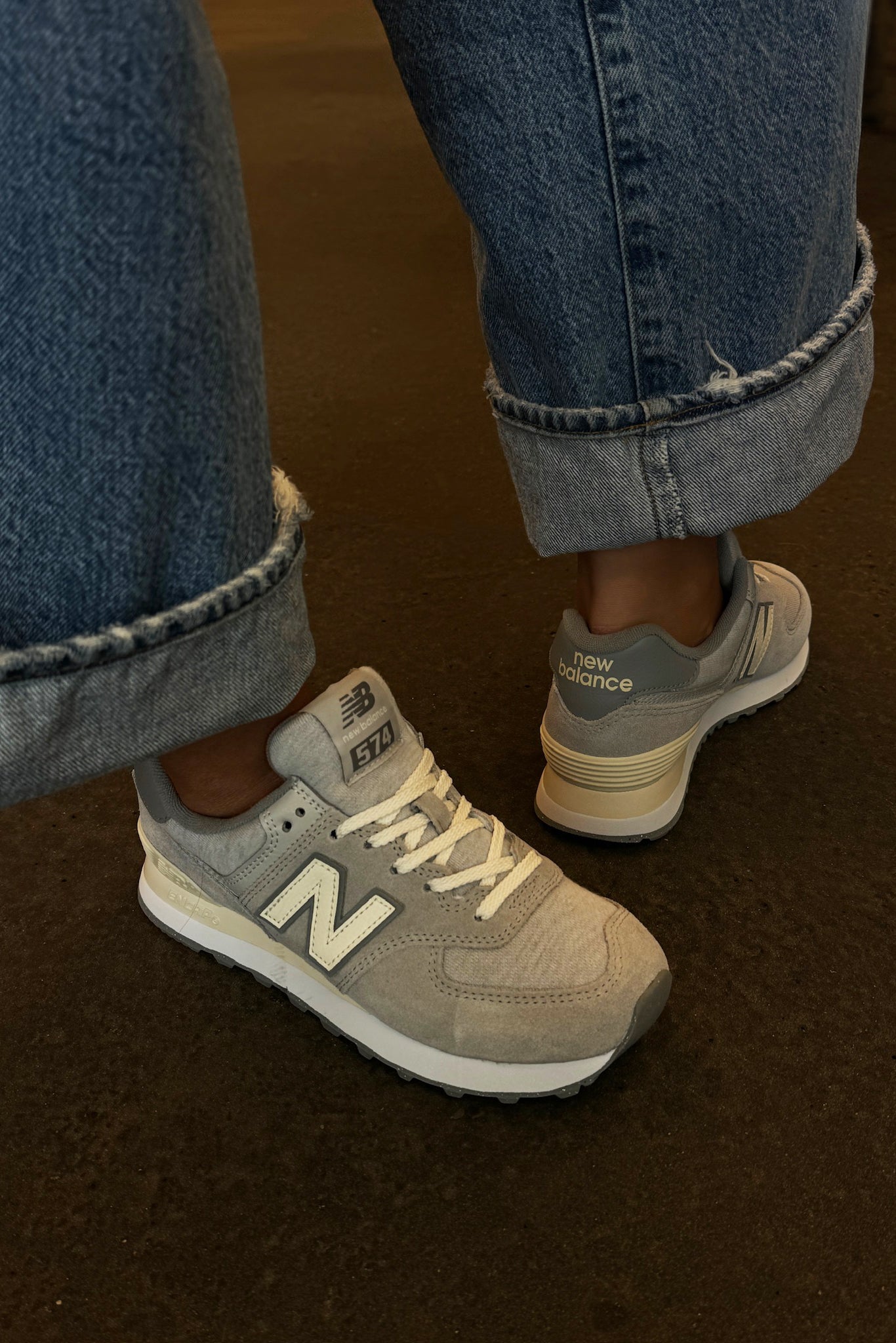 Sneaker 574 in Concrete/AngoraNew Balance - Anita Hass