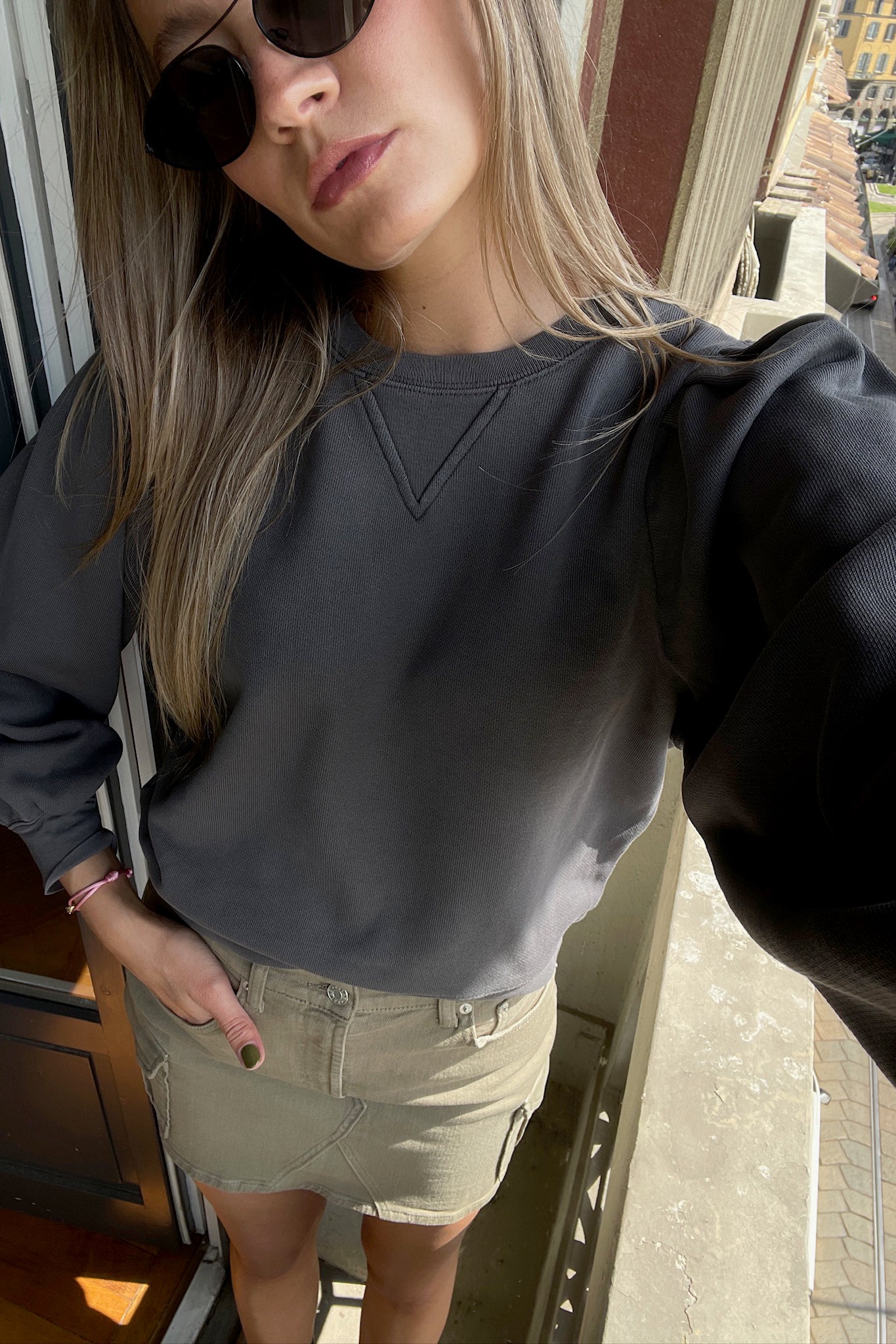 Sweatshirt Tiffany in CharcoalRails - Anita Hass