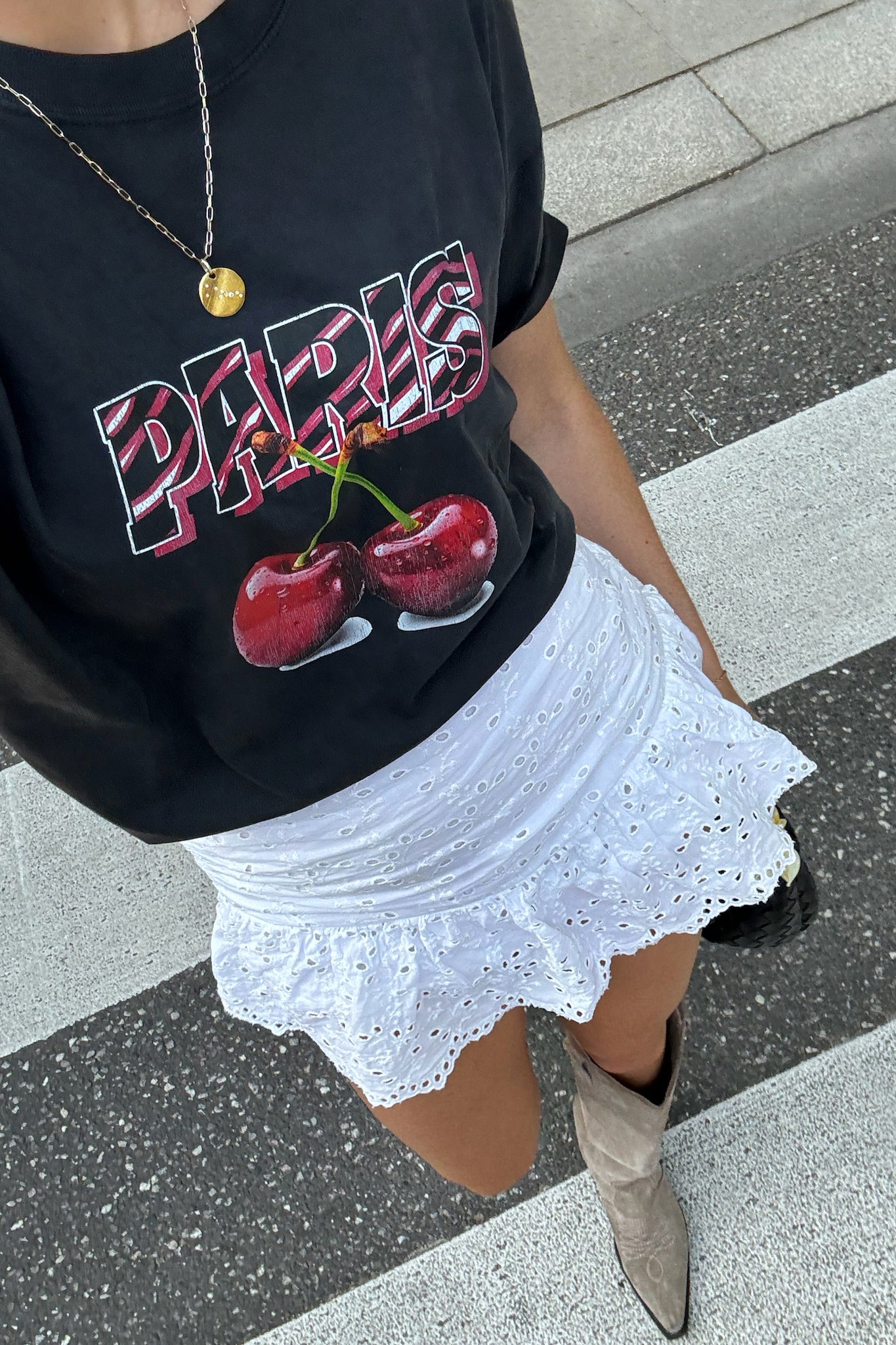 T-Shirt Paris in Washed BlackLadneri - Anita Hass