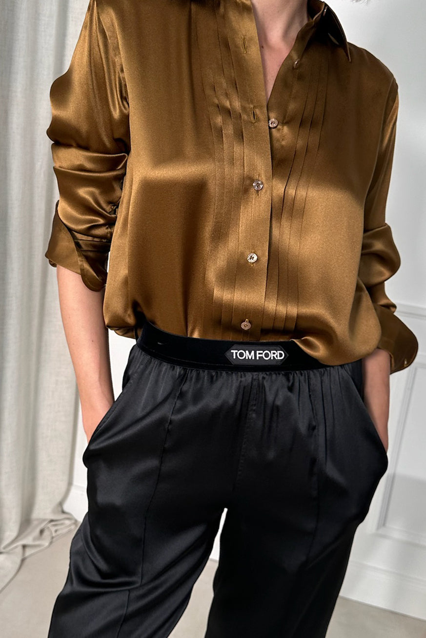Seidenbluse in Brown SandTom Ford - Anita Hass