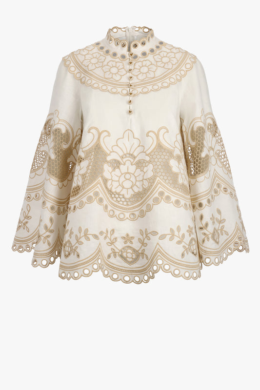 Bluse Wanderlust Tunic in Ivory