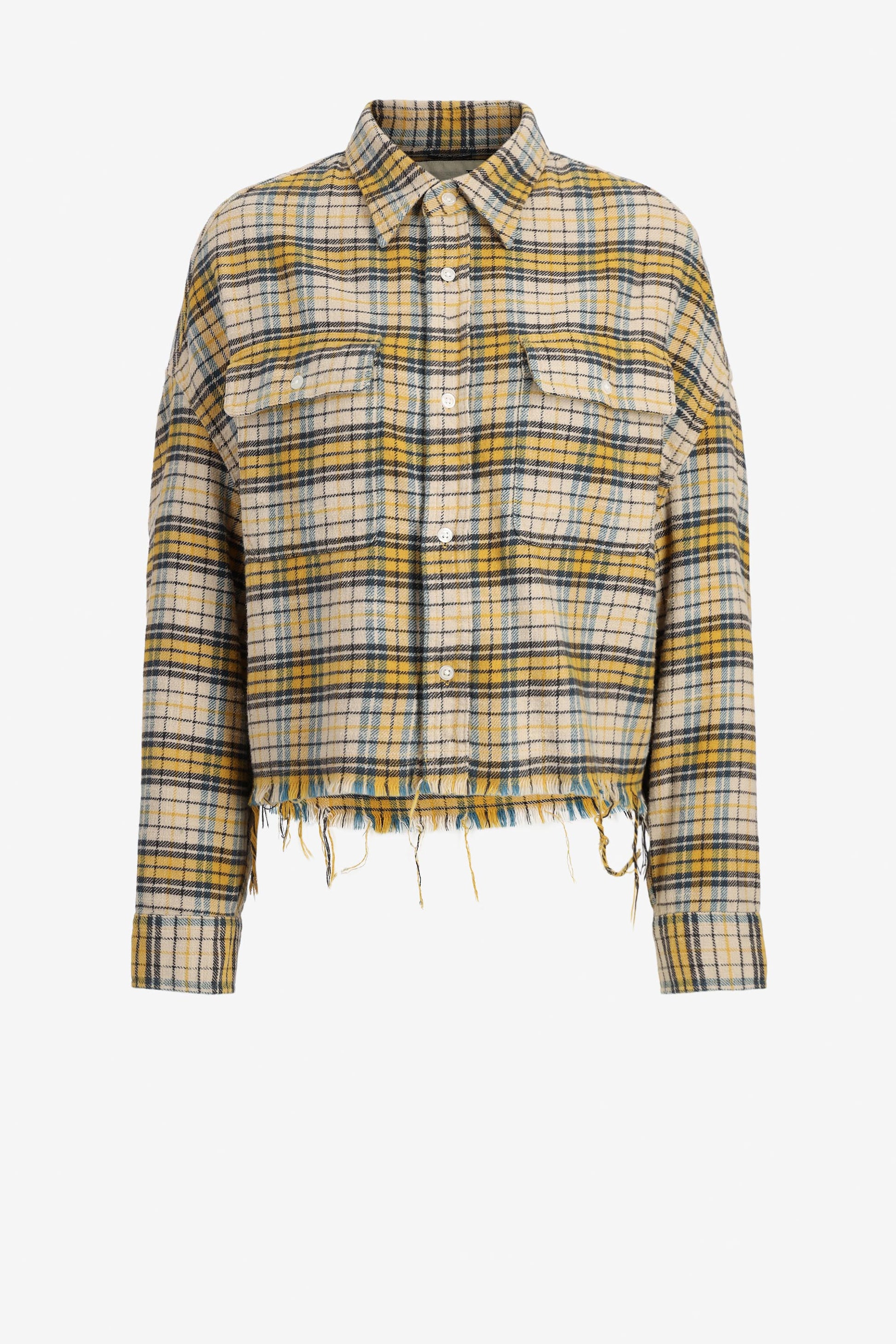 Bluse Cropped in Yellow PlaidR13 - Anita Hass