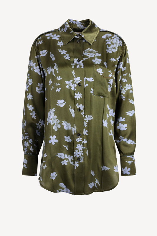 Blouse pyjamas in scifi floral khaki