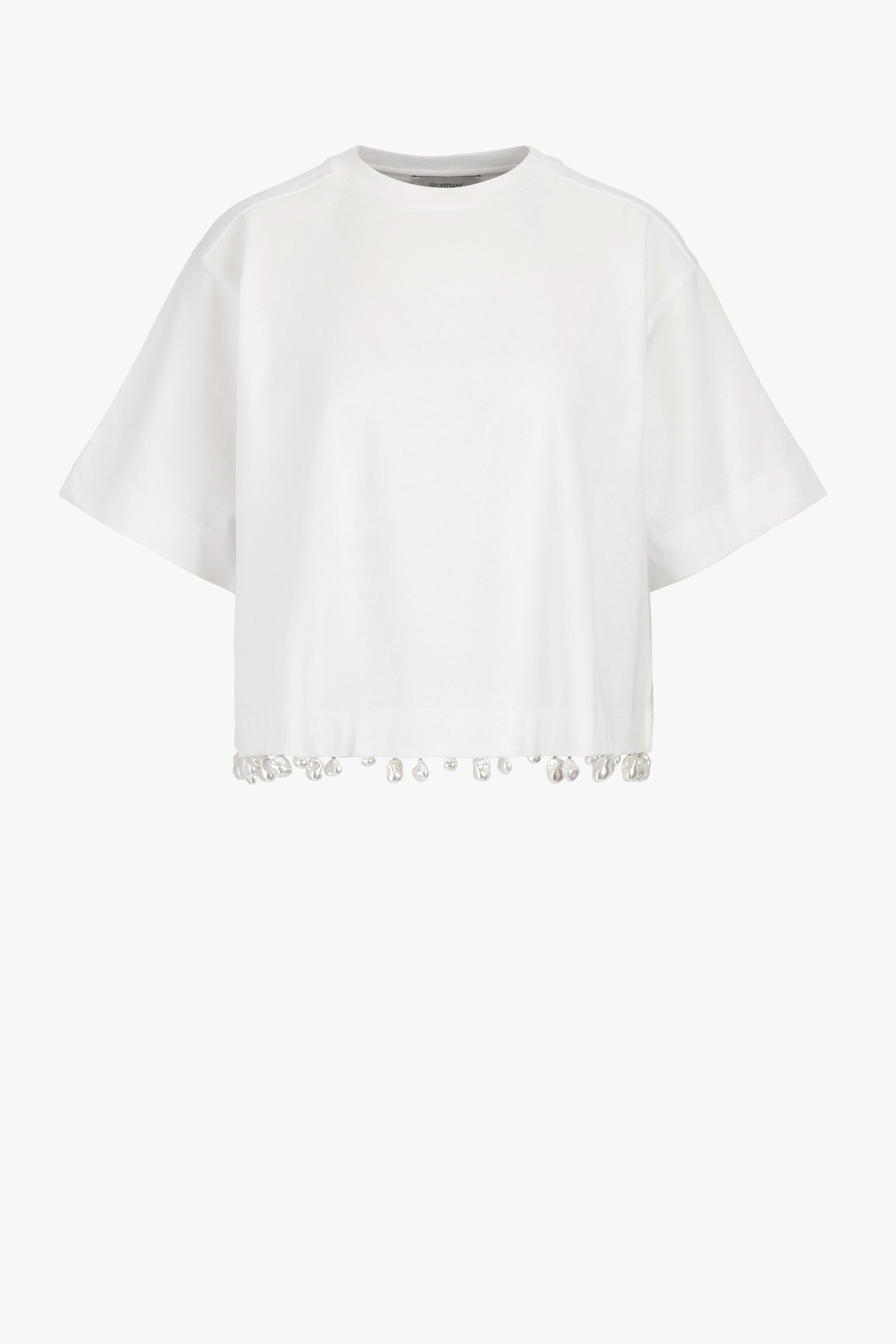 T-Shirt Palmas Pearls in Optical WhiteSportmax - Anita Hass