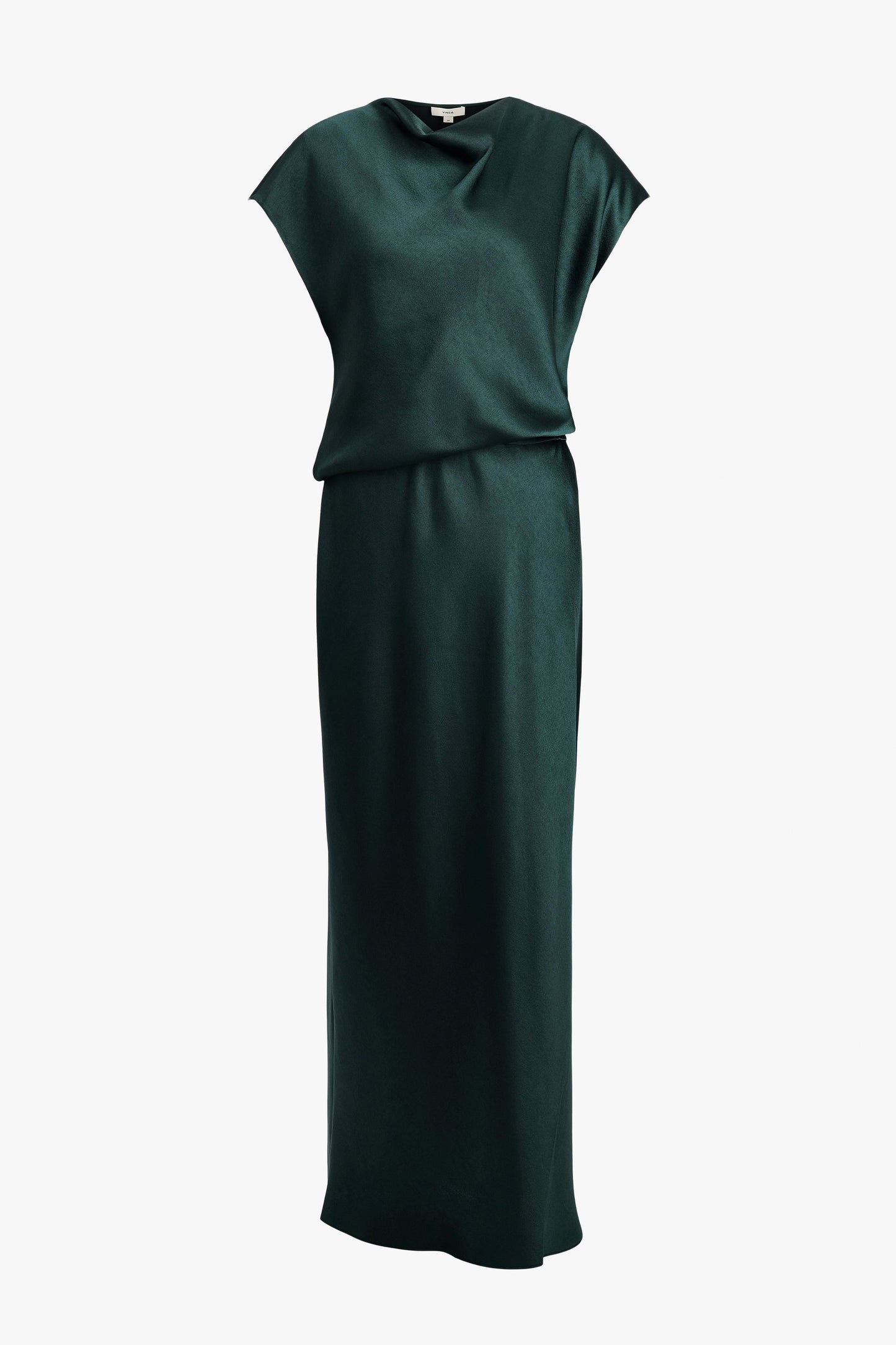 Vestido drapeado con capucha en Juniper