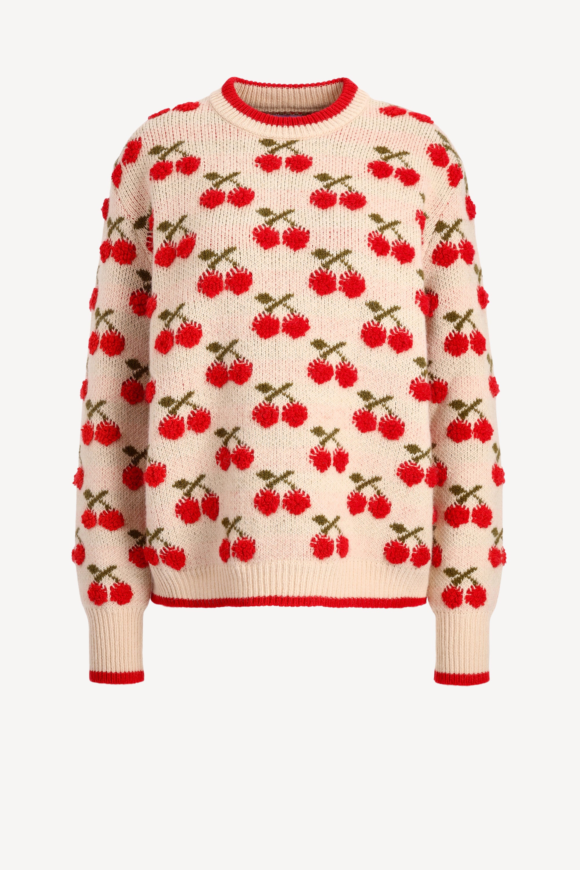 White deals cherry sweater