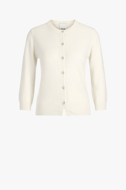 Cardigan Round 3/4 in Ivory