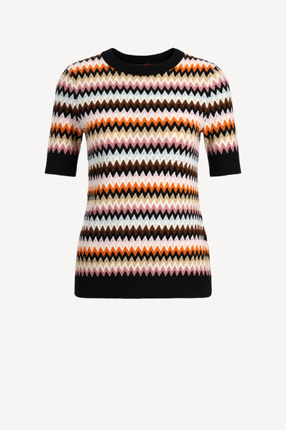 Strickshirt Zickzack in Schwarz/RoseMissoni - Anita Hass