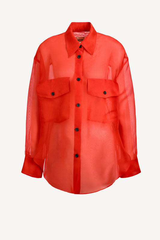 Mahmet blouse in Fire Red
