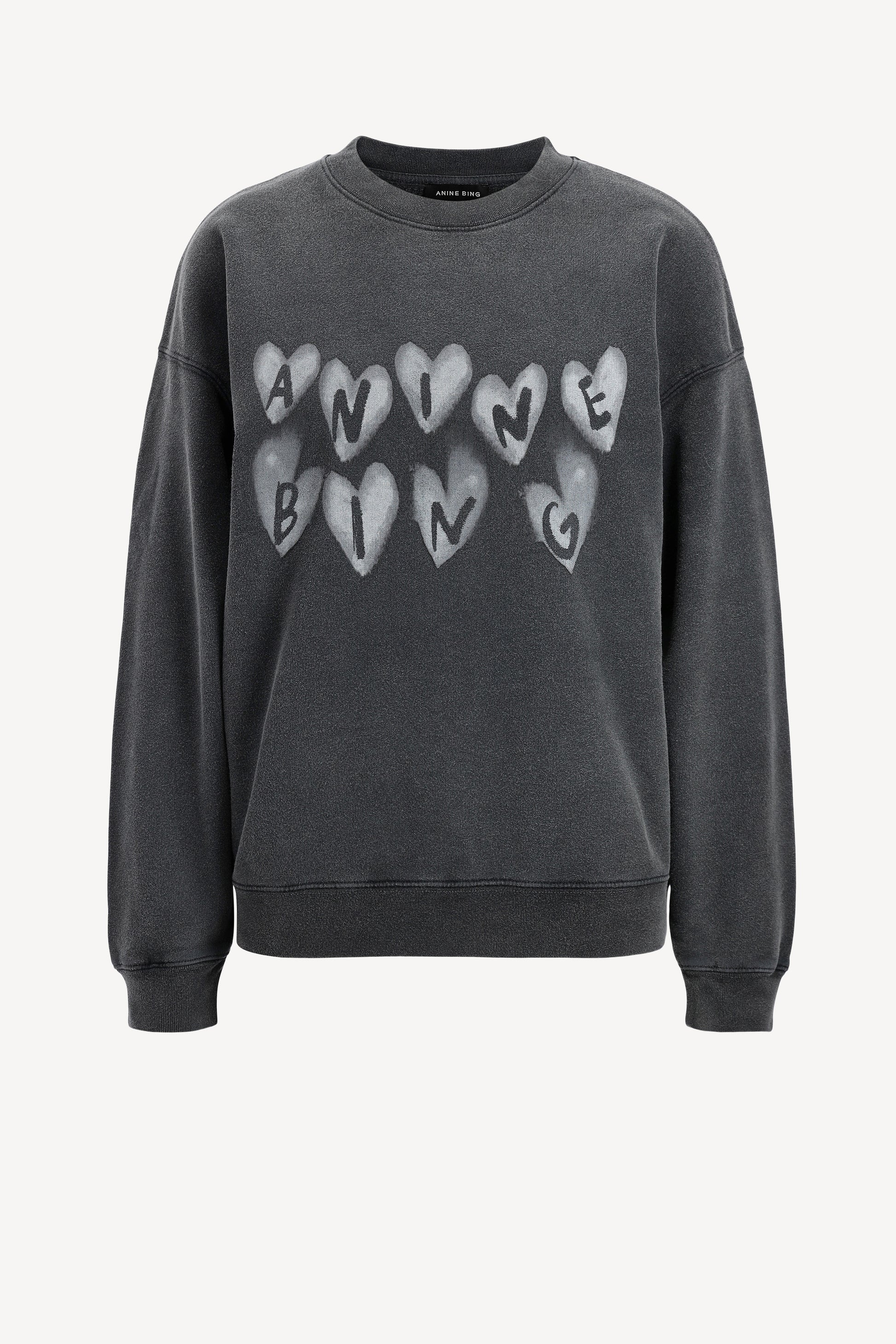 Sweatshirt Spencer Hearts in Washed BlackAnine Bing - Anita Hass