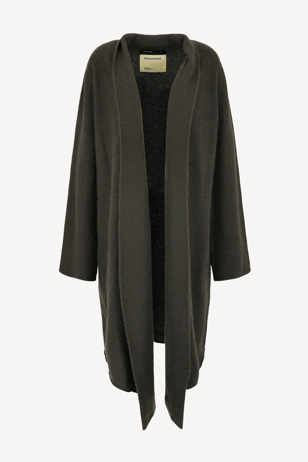Cardigan Long Cross in Black OliveFrenckenberger - Anita Hass