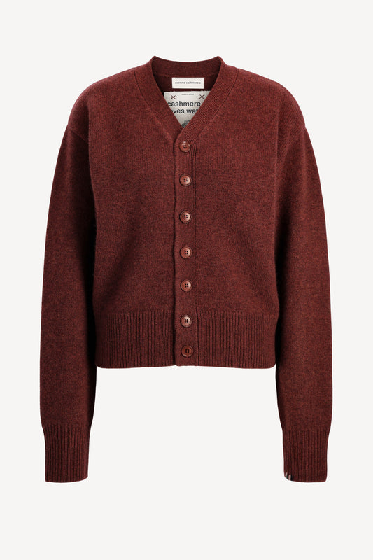 Cardigan Clover N° 309 in MaroonExtreme Cashmere - Anita Hass