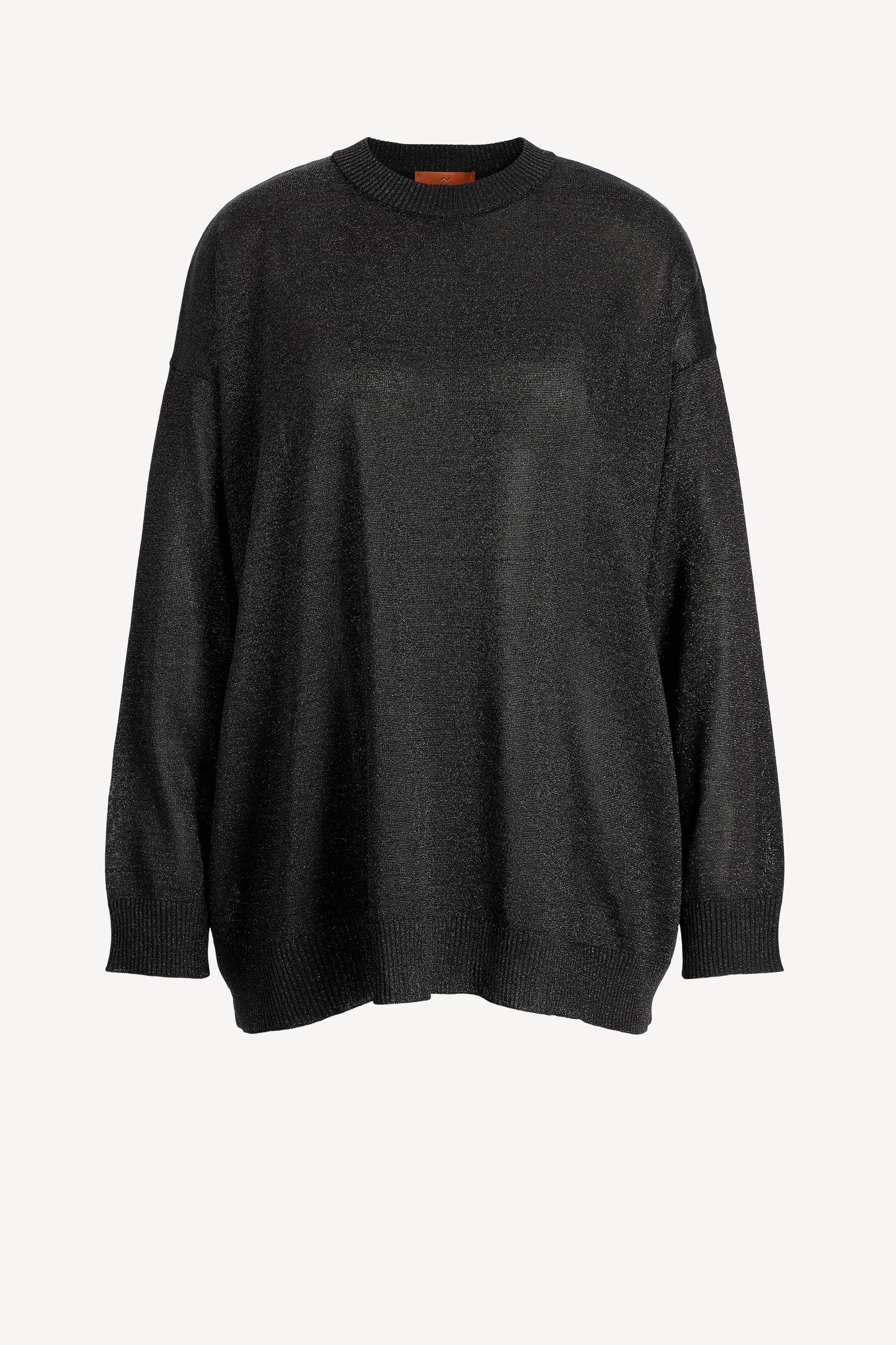 Sweater crewneck glitter in black