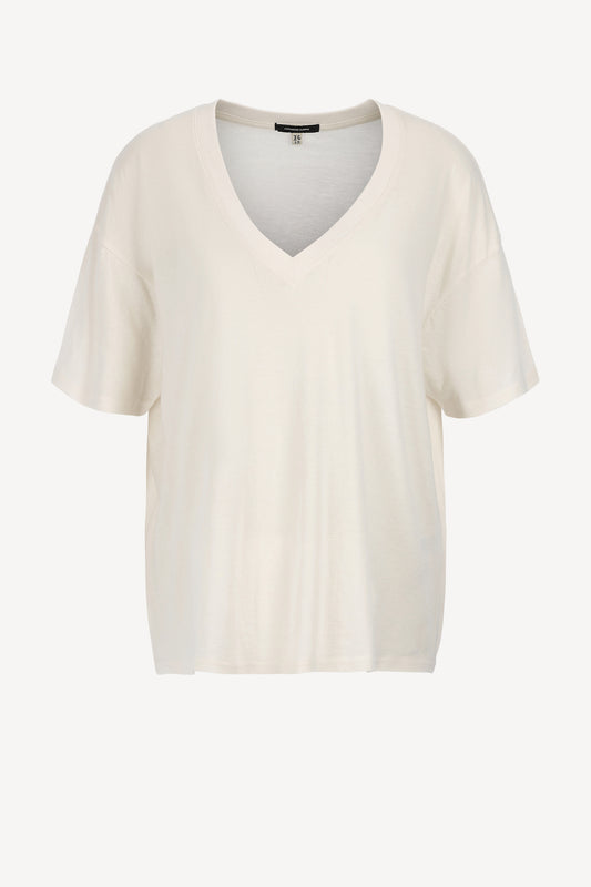 T-Shirt V Boxy in Cashmere WhiteR13 - Anita Hass