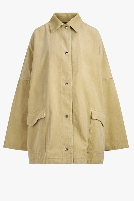 Kordjacke in Beige