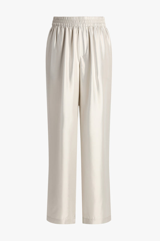 Wide leg pants in champagne