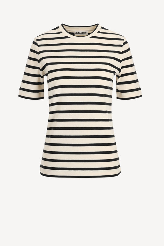 Striped T-shirt in bluejay