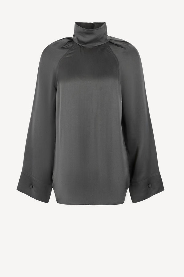 Blouse High-Neck in Lead
