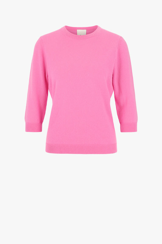 Pullover Round 3/4 in Pink