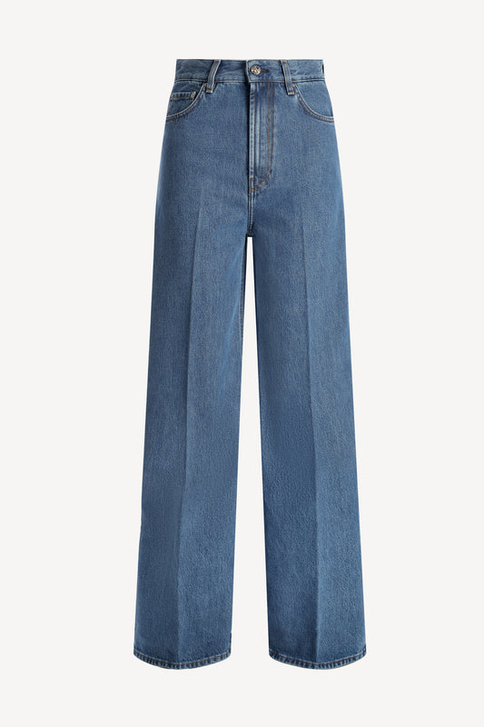Jeans Wide Leg in Vibrant BlueToteme - Anita Hass