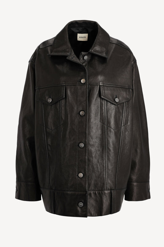 Grizzo leather jacket in black