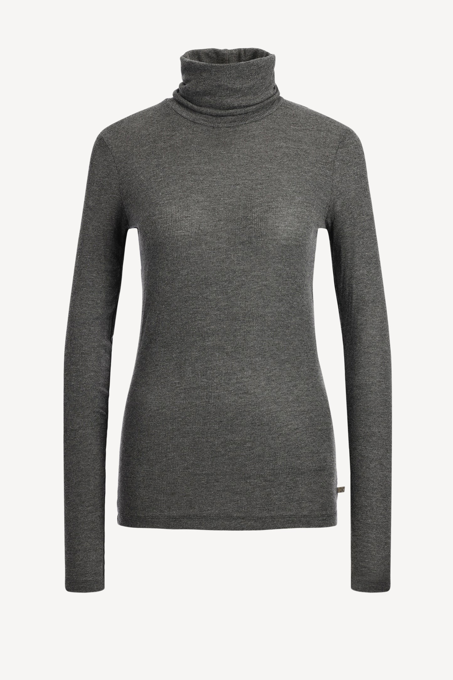 Longsleeve in Dark Grey MelangeClosed - Anita Hass