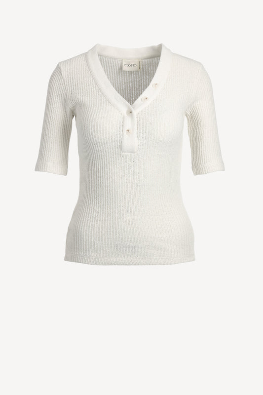 Boucle-Shirt in IvoryClosed - Anita Hass