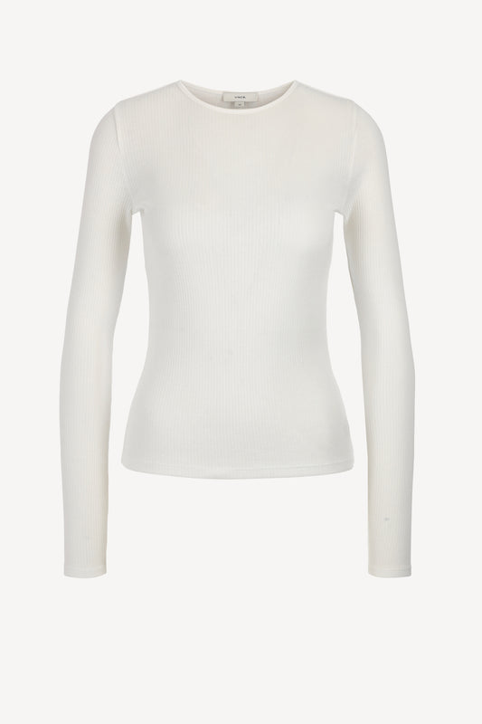 Longsleeve Pima Ribbed in Off WhiteVince - Anita Hass