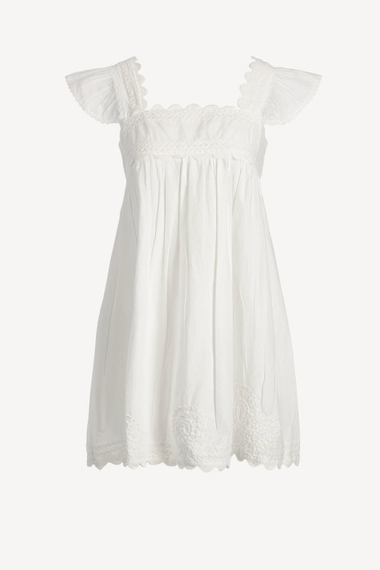 Kleid Babydoll in Weiß