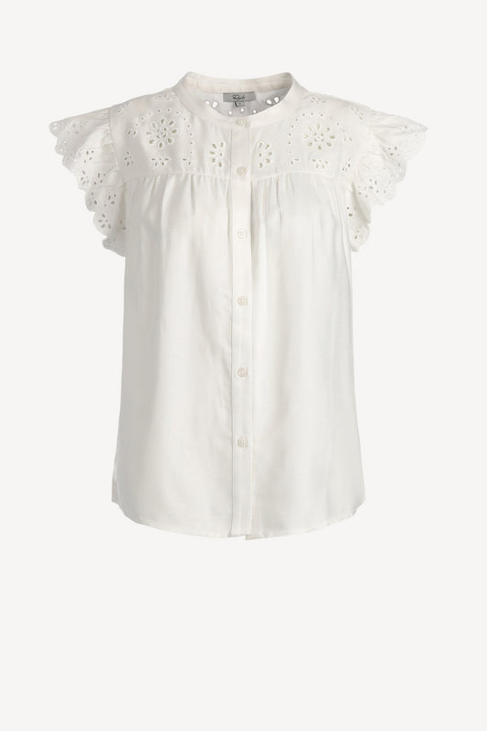Marlene blouse in white denim