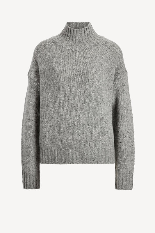 Pullover Mockneck in Grey MelangeAllude - Anita Hass