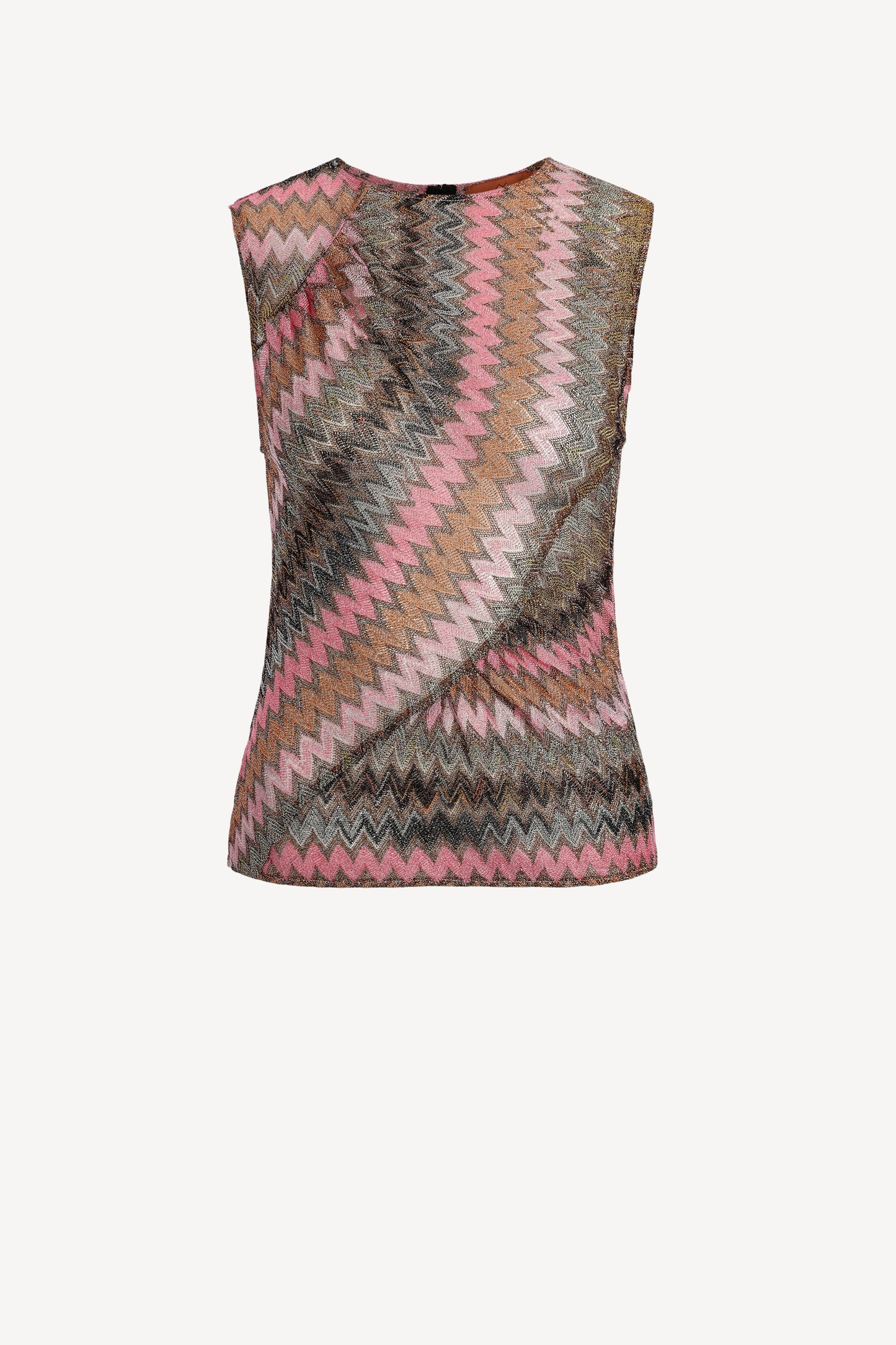 Zigzag top a maglia zigzag zigate in rosa