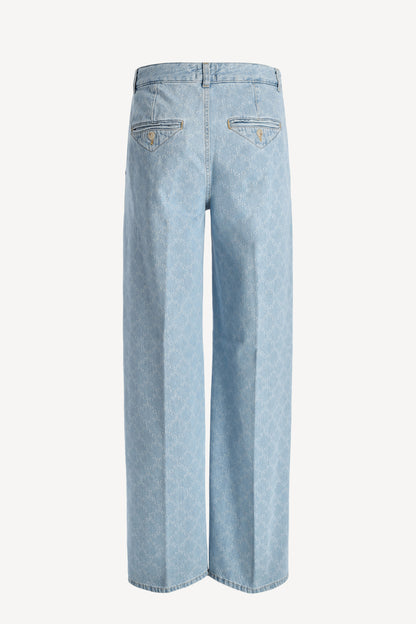 Jeans Jurdy Print in Light BlueClosed - Anita Hass