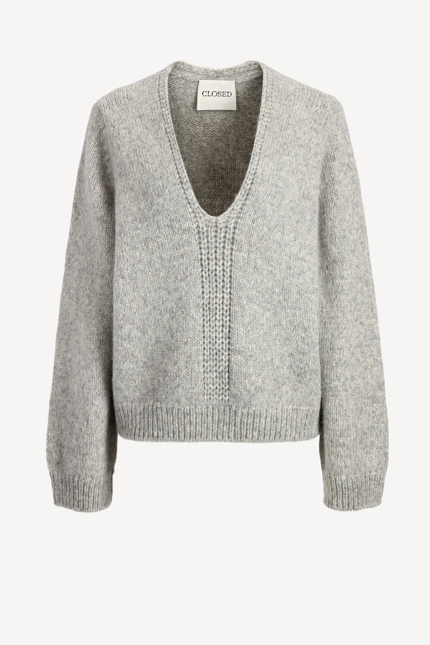 Pullover in Light Grey MelangeClosed - Anita Hass