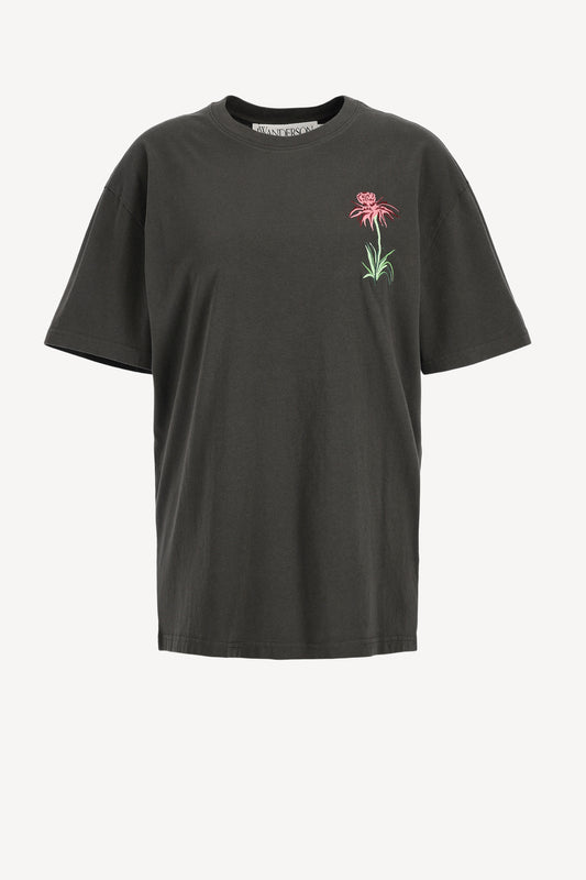T-Shirt Embroidery in CharcoalJW Anderson - Anita Hass