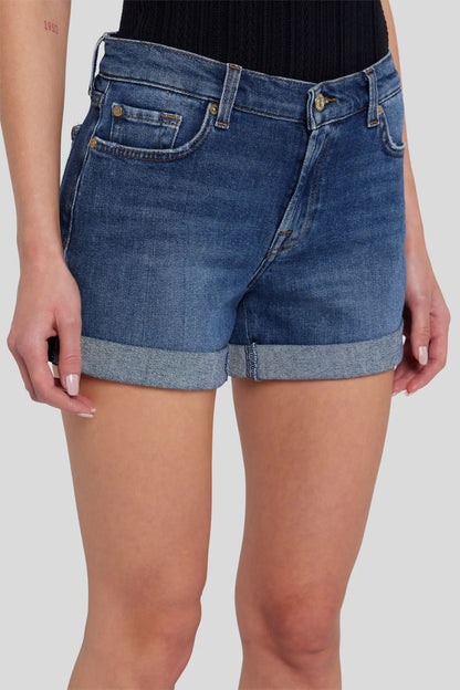 Shorts Mid Roll in Dark Blue7 For All Mankind - Anita Hass
