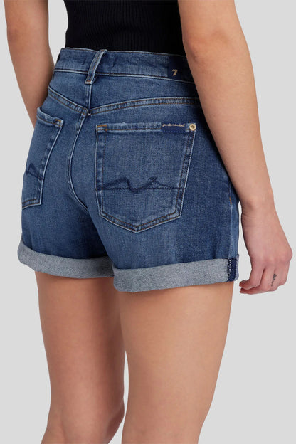 Shorts Mid Roll in Dark Blue7 For All Mankind - Anita Hass