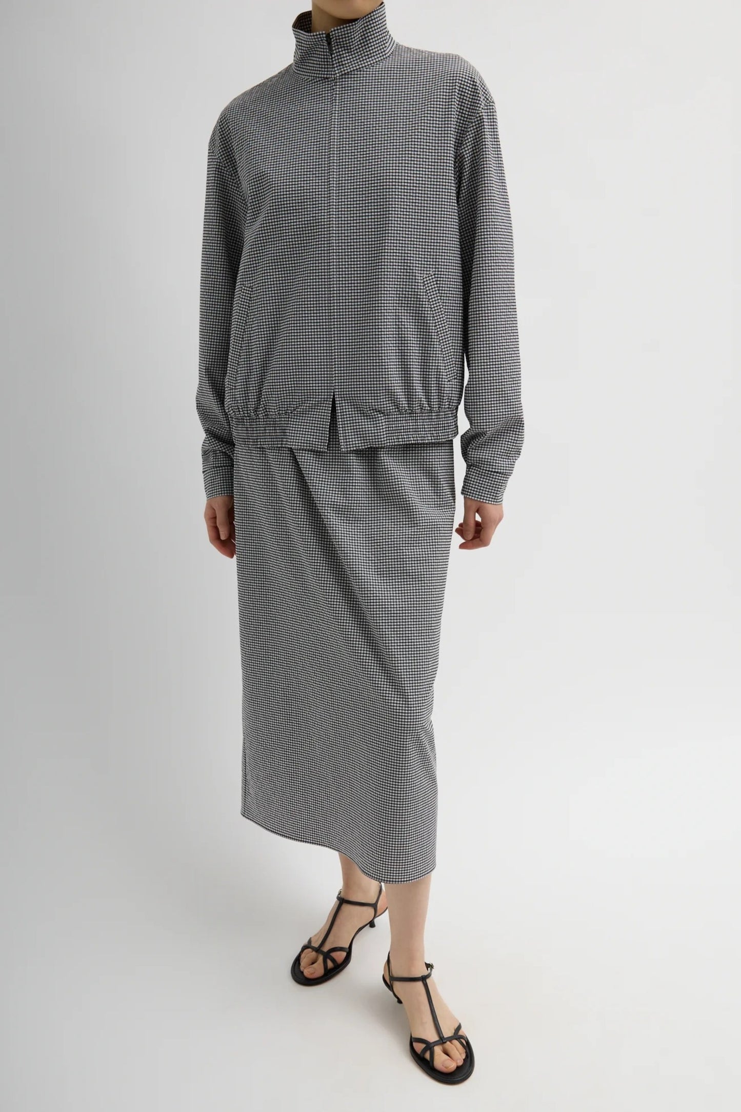 Gingham jacket in Black/White