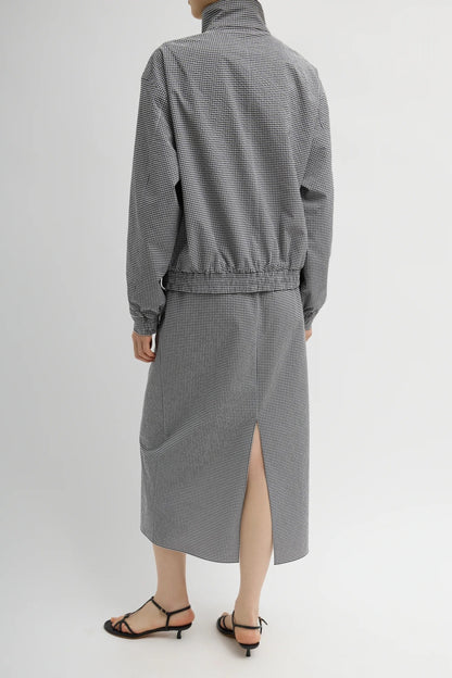 Gingham jacket in Black/White