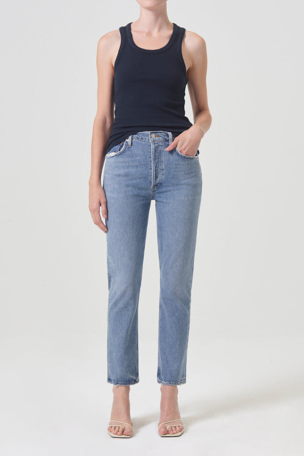 Jeans Riley High Rise in QuiverAgolde - Anita Hass