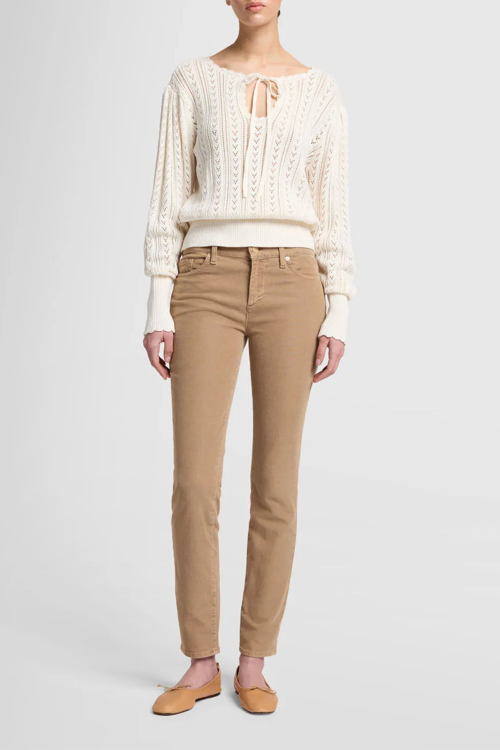 Jeans Roxanne Corduroy in Beige7 For All Mankind - Anita Hass